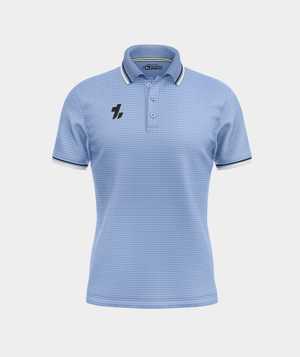 پولوشرت یوتاب مردانه آبی آسمانی با لوگو برجسته برند تاکتیک poloshirt yotab new sky blue